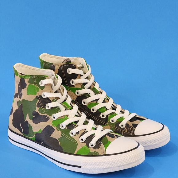 Converse Other - Converse CTAS High Top Archival Camo Print Canvas Unisex Sneakers 166714F NWT